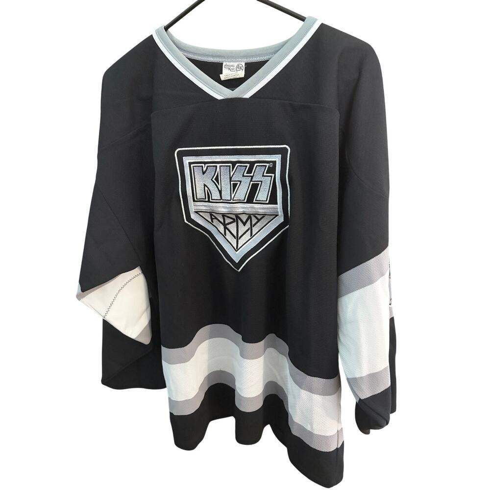 Rare Kiss Army Destroyer 03 Hockey Jersey Athletic Knit Rare Band Merch Size L